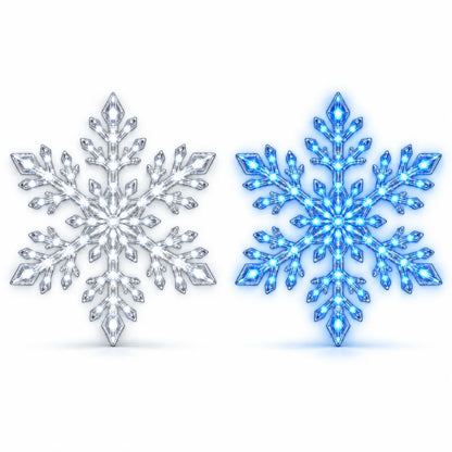 ❄️ Christmas LED Snowflake Wall Lights Set
