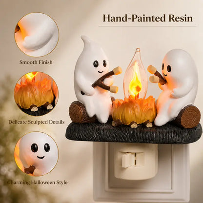 3D Flickering Campfire LED Plug-In Night Light