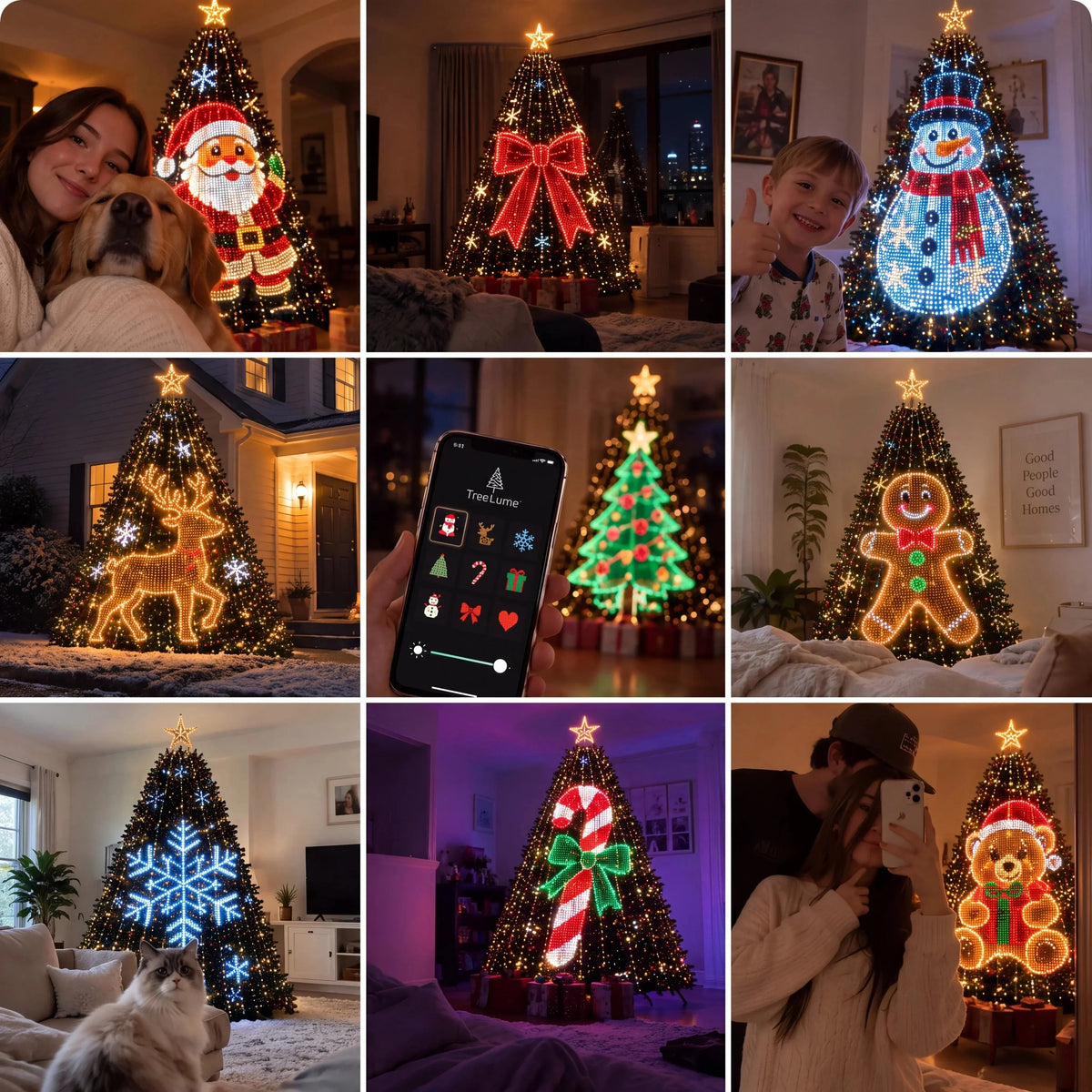 🔥SALE 🎄Smart Animated Christmas Tree Lights – App-Controlled LED Effects