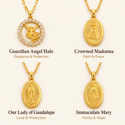 14K Gold-Plated Meaningful Charm Necklace with CZ Accents
