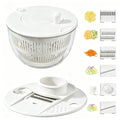 3-in-1 Salad Spinner Large, Vegetable & Fruit Washing Bowl with Slicer