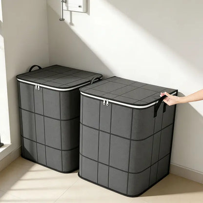 Large-Capacity Zippered Fabric Storage Bag for Clothes & Bedding