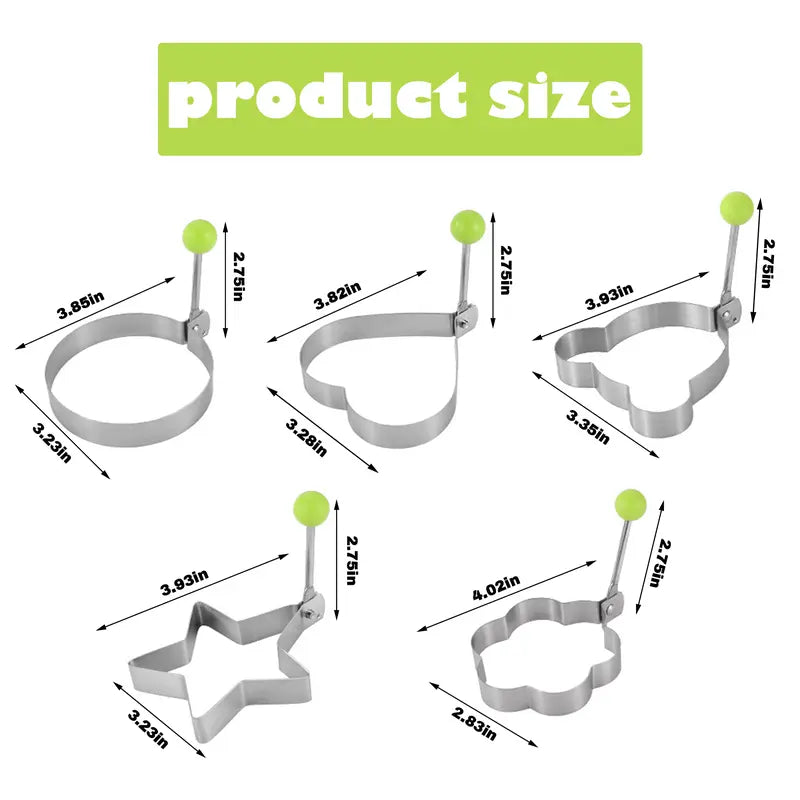 5 Counts Set Fried Egg Rings Molds