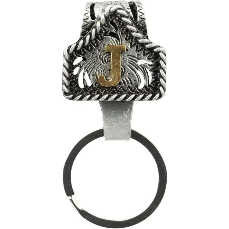 Personalized Western Cow Tag Keychain