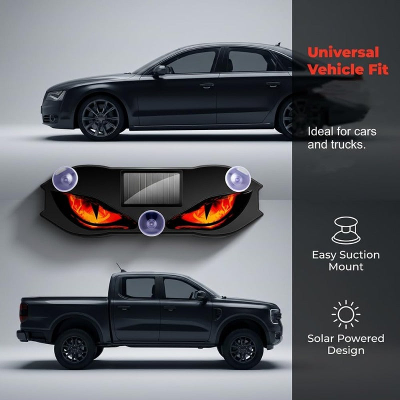 Solar-Powered Car LED Eyes – Wireless Dynamic Light