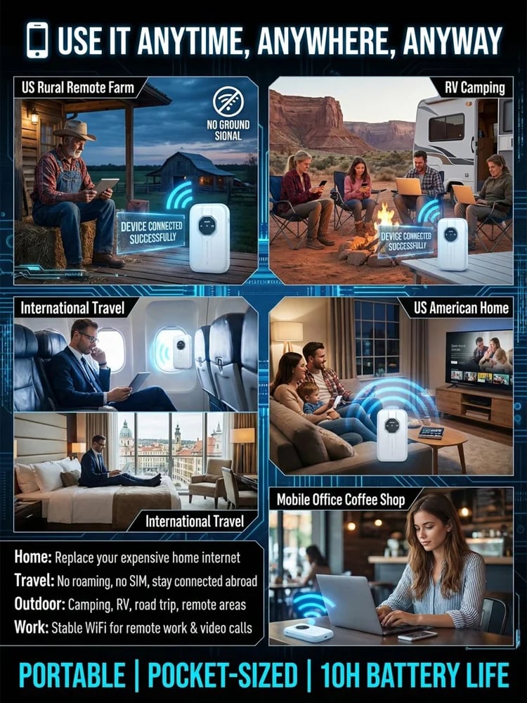 [Global Coverage, Free for Life] Boundless Portable WiFi