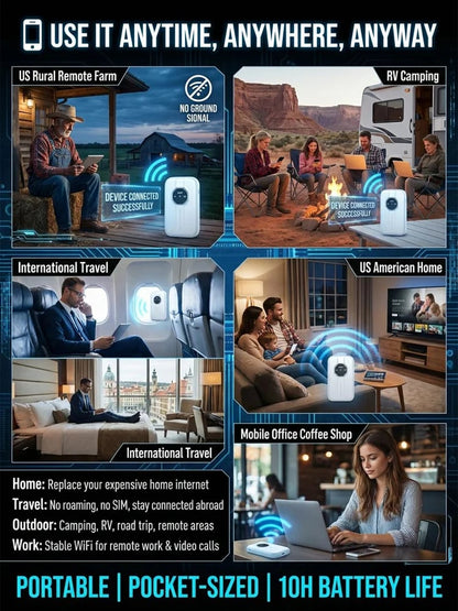 [Global Coverage, Free for Life] Boundless Portable WiFi