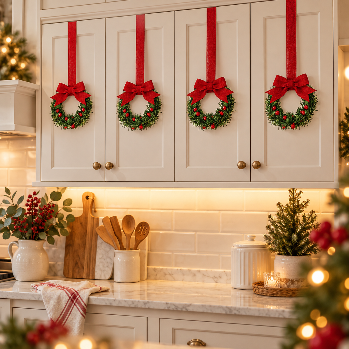 🎄Christmas Mini Artificial Cabinet Wreaths