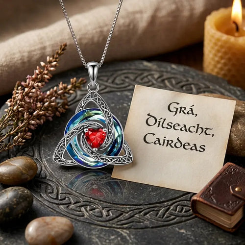 💎Trinity Knot Birthstone Pendant Necklace
