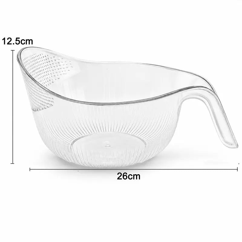 Multifunction Rice Strainer Bowl with Handle