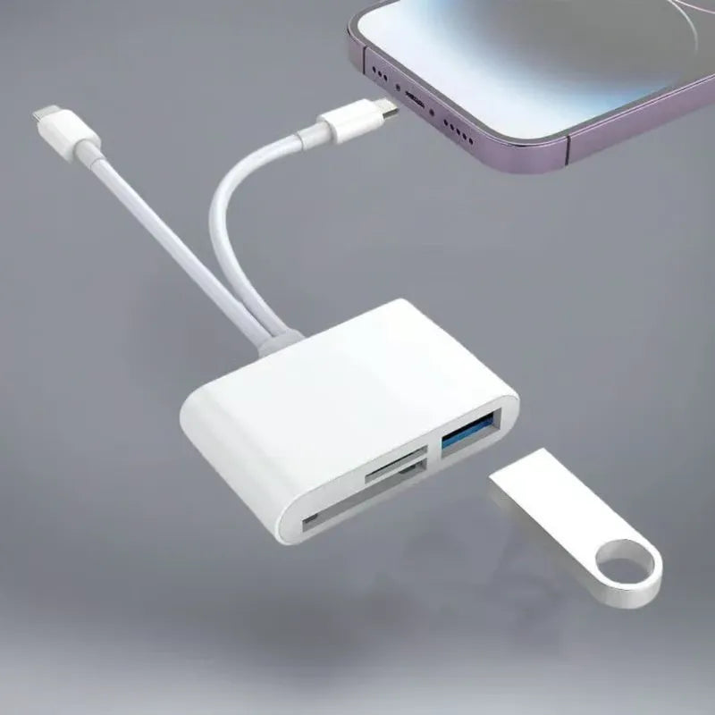 🏆Flash Sale⚡ 50K+ SOLD! Almost Gone-🔥3-in-1 USB-C Memory Card Reader