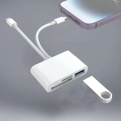 🏆Flash Sale⚡ 50K+ SOLD! Almost Gone-🔥3-in-1 USB-C Memory Card Reader