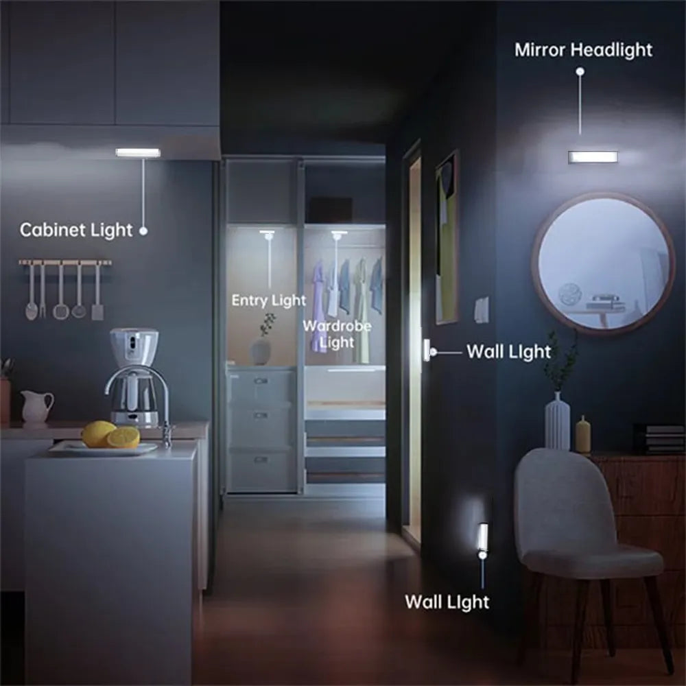 🔥💡 Punch-free Smart Sensor Magnetic Rechargeable LED Lights