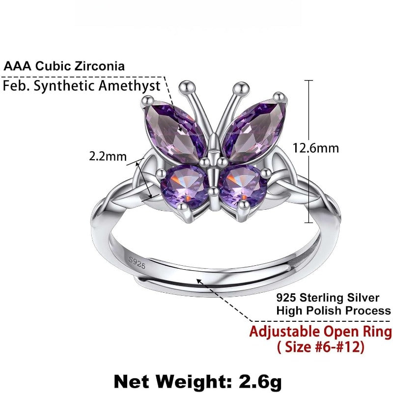 Sterling Silver Butterfly Ring
