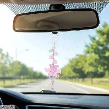 Lily of the Valley Crystal Suncatcher Car Charm