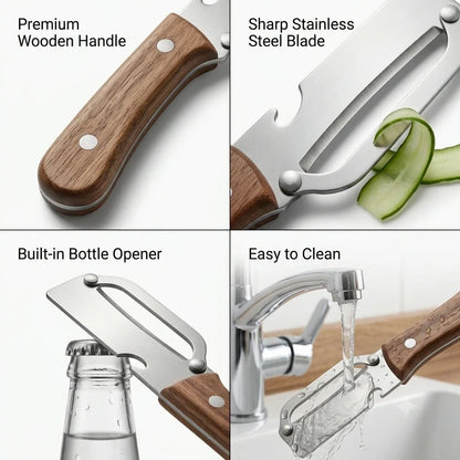 2 Pcs Multifunctional Vegetable Peeler & Bottle Opener