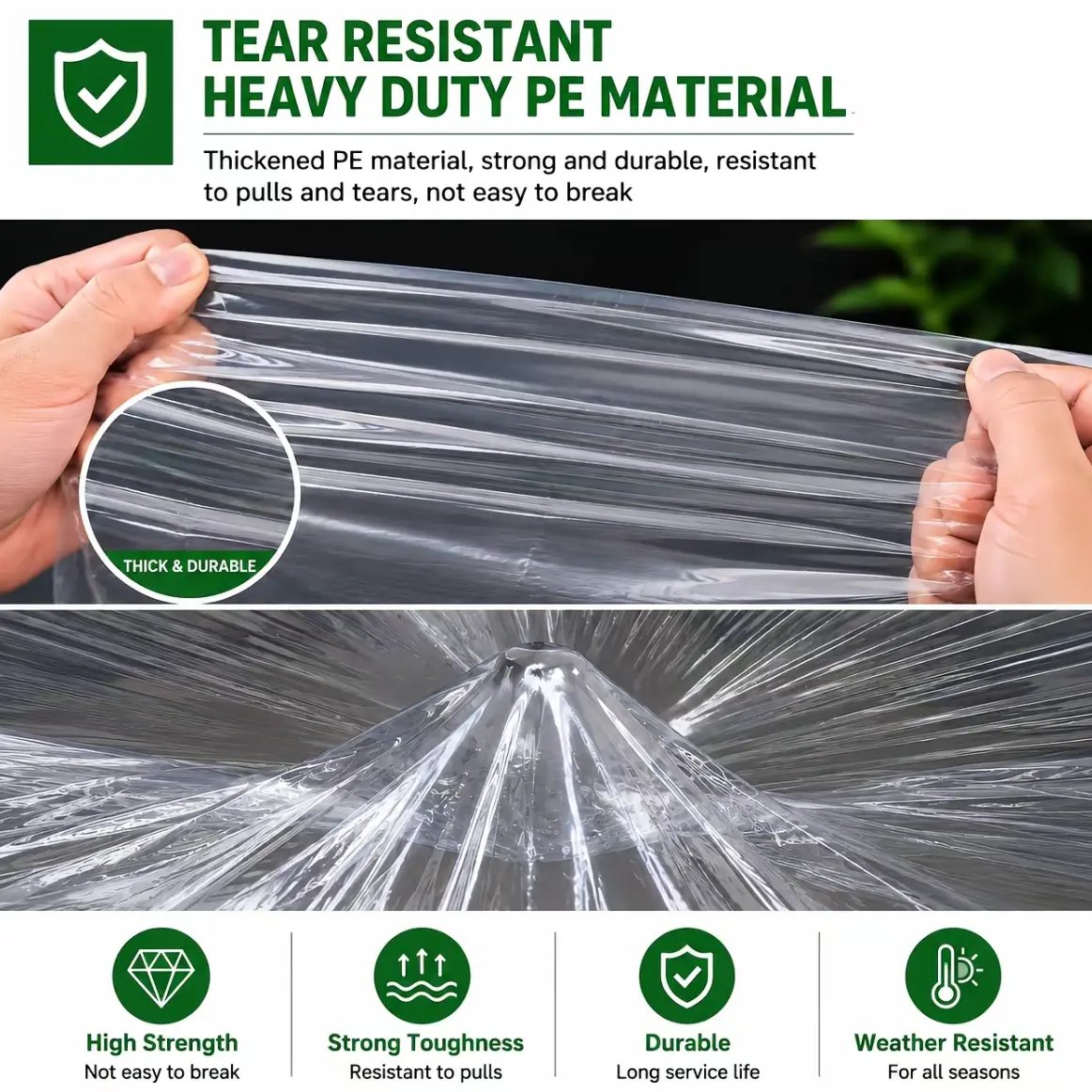 RainShield Pro™ Transparent Waterproof Tarp