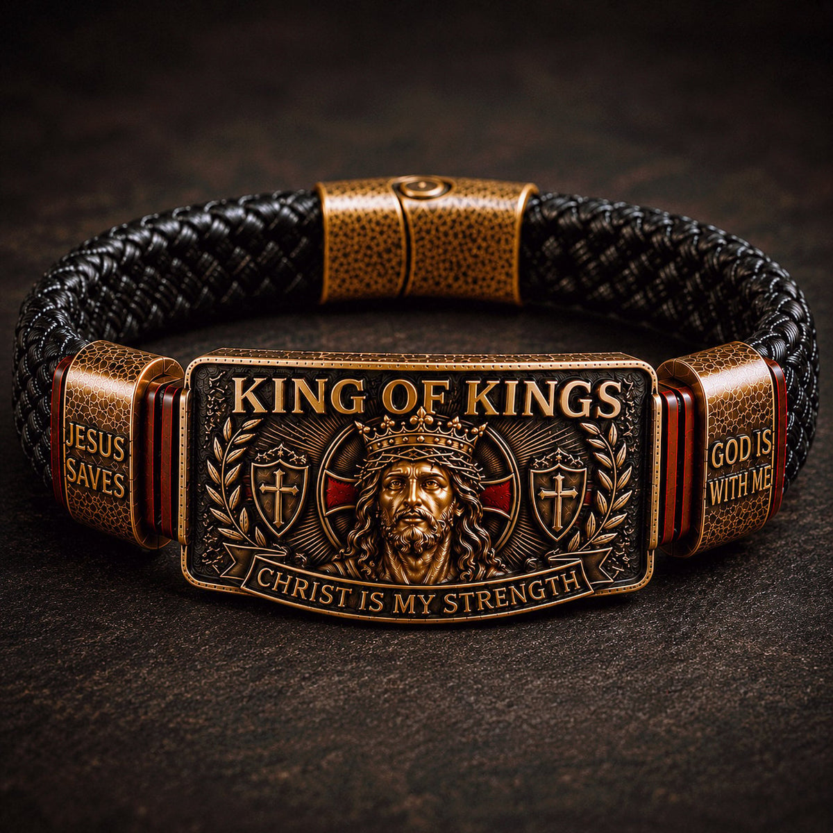 ✝️ King of Kings Faith Bracelet –Veteran Honor Bracelet