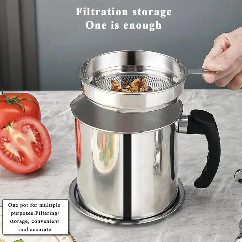 Stainless Steel Oil Dispenser with Filter