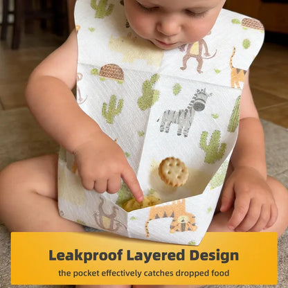 Leak-Proof Disposable Toddler Bibs