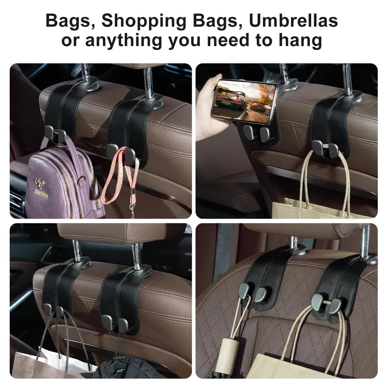 2 Pcs Car Hooks for Headrest