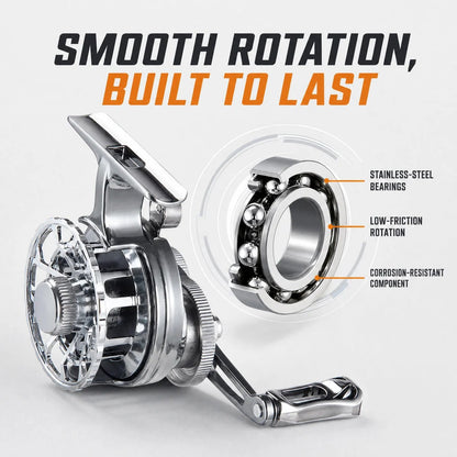 💯✨Metal-plated ice fishing reel
