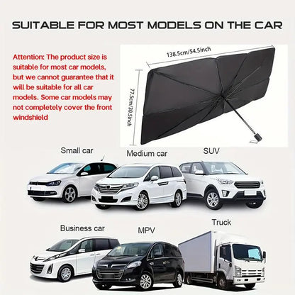 Portable Foldable Car Windshield Sunshade Umbrella