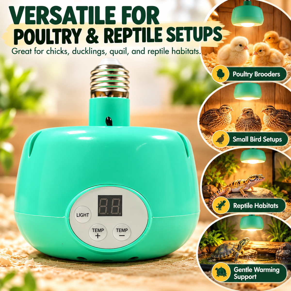 🐥Limited Time 50% OFF! 🌡️Smart Temperature Control Brooder Heater✨