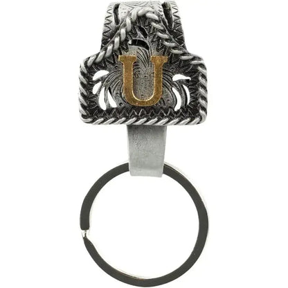 Personalized Western Cow Tag Keychain