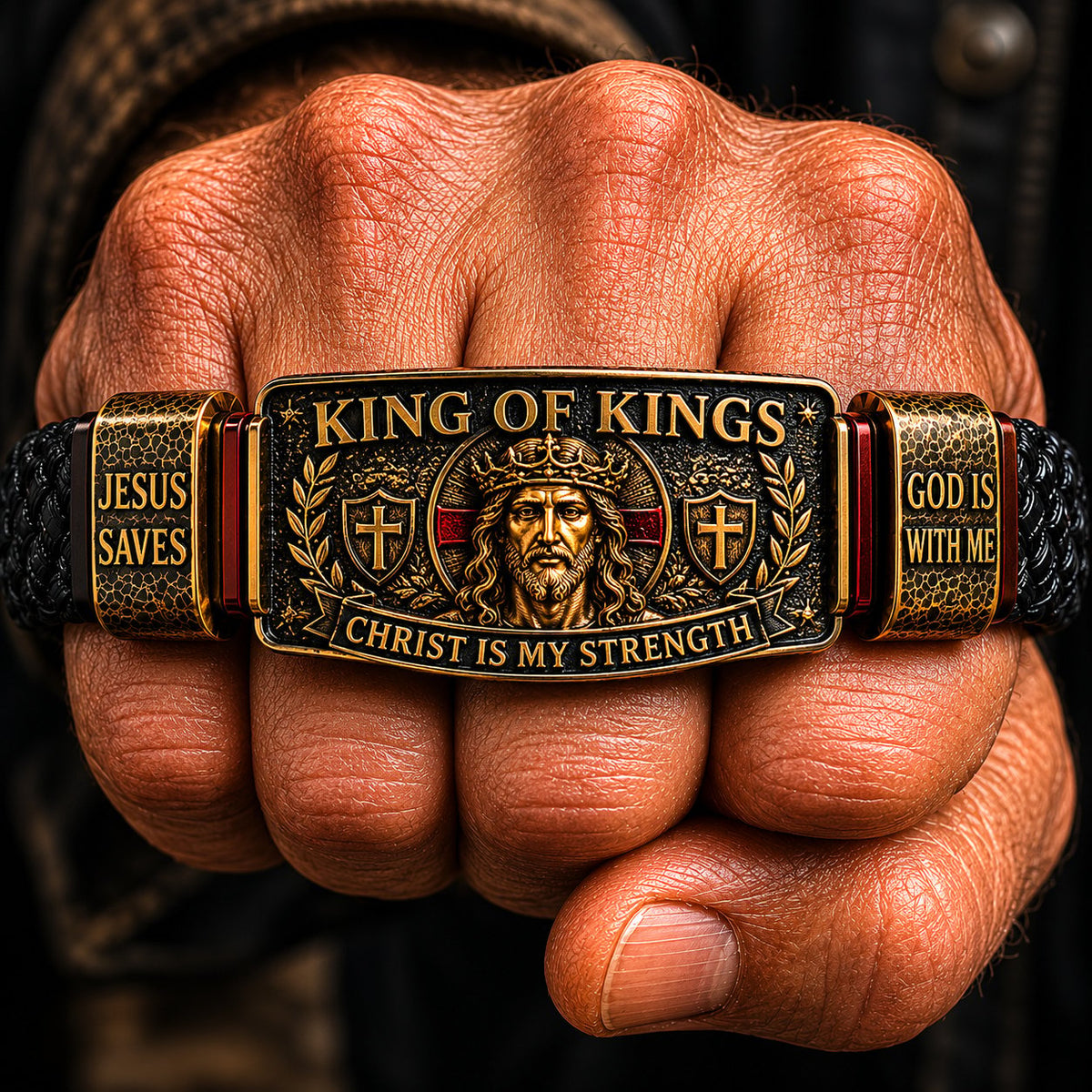 ✝️ King of Kings Faith Bracelet –Veteran Honor Bracelet