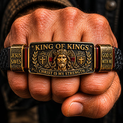 ✝️ King of Kings Faith Bracelet –Veteran Honor Bracelet