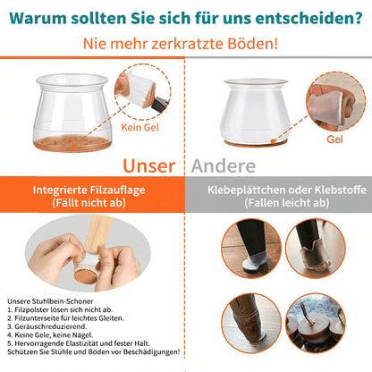 ✨Universal Rubber Chair Leg Protectors – Anti-Scratch Floor Protectors
