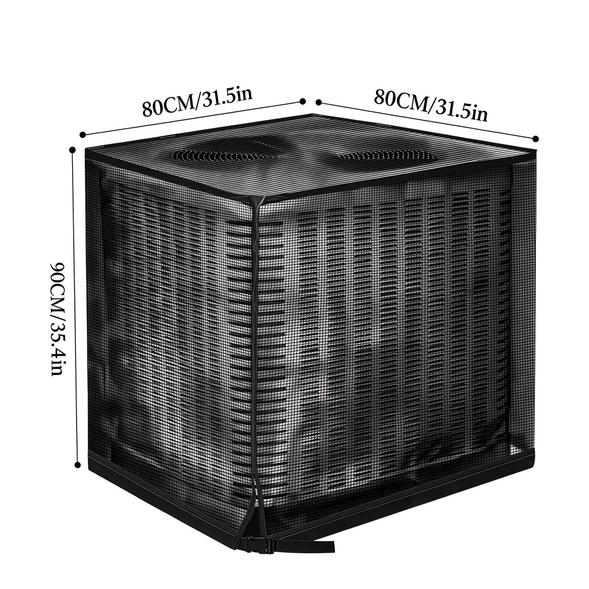 Outdoor AC Unit Cover | Mesh Dust Cover, Black