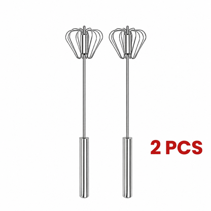 Stainless Steel Hand-Push Rotary Whisk