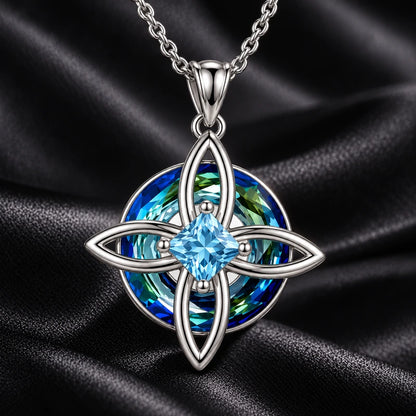 12-Color Birthstone Celtic Knot Necklace