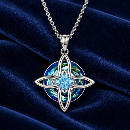 12-Color Birthstone Celtic Knot Necklace