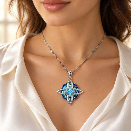 12-Color Birthstone Celtic Knot Necklace
