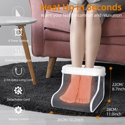 Electric Heated Foot Warmer With Adjustable Temperature