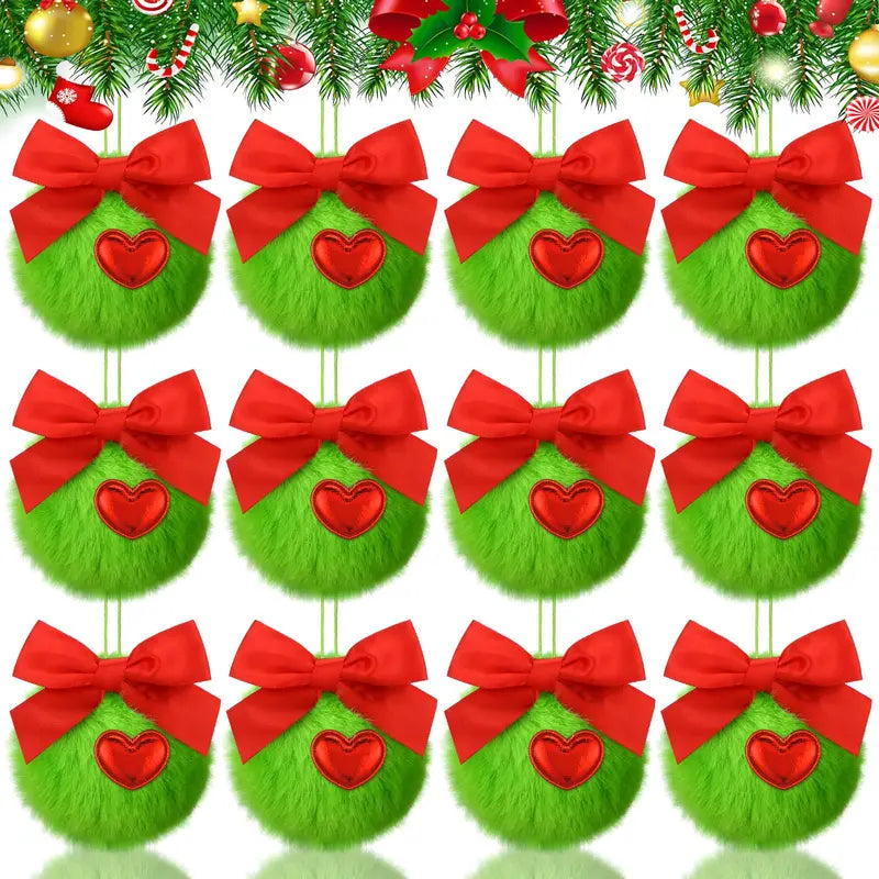 Green Furry Monster Christmas Tree Ornament
