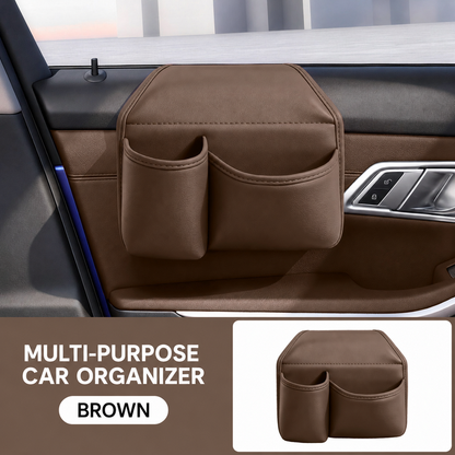 Leather Car Door Storage Pocket Organizer