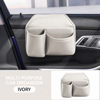 Leather Car Door Storage Pocket Organizer