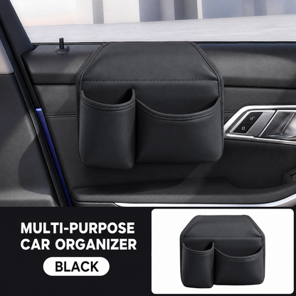 Leather Car Door Storage Pocket Organizer
