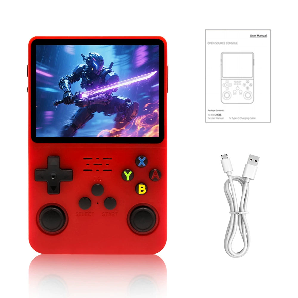 R36S Retro Handheld Game Console with 3.5″ IPS Screen & 64GB Card