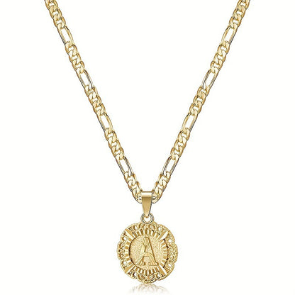 14K Gold Plated Initial Letter Pendant Necklace – A–Z