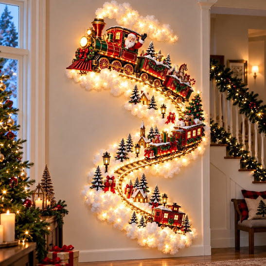 🎄 Light‑Up Glowing Christmas Door Hanger ✨ Festive Home Decor