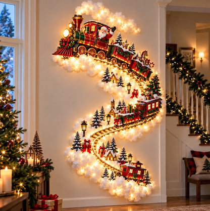 🎄 Light‑Up Glowing Christmas Door Hanger ✨ Festive Home Decor