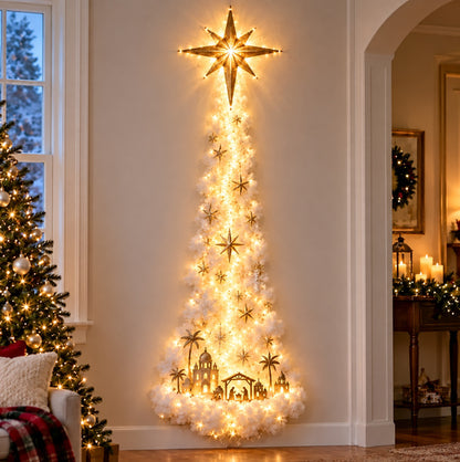 🎄 Light‑Up Glowing Christmas Door Hanger ✨ Festive Home Decor