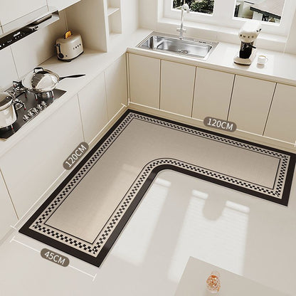 🍳💧L-Shape Diatomite Kitchen Corner Mat | Quickly Absorbs Water and Oil🧽