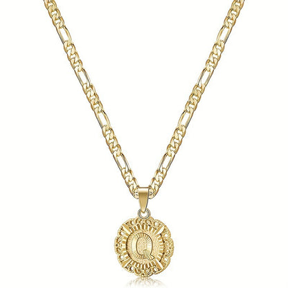 14K Gold Plated Initial Letter Pendant Necklace – A–Z