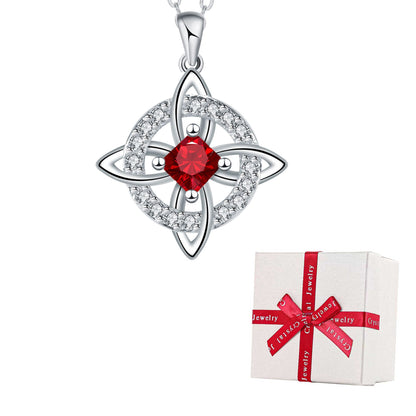 Mystical Birthstone Witches Knot Necklace – Natural Crystal🔮💞Protect Your Loved Ones